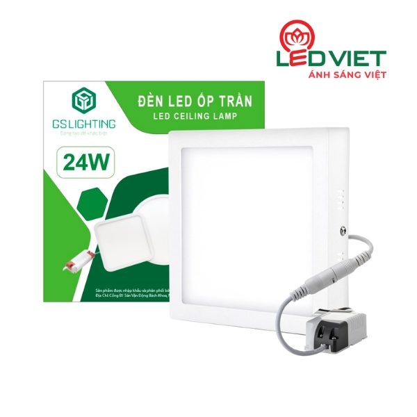 Đèn ốp trần Led vuông 24W GSLighting GSOT24-V