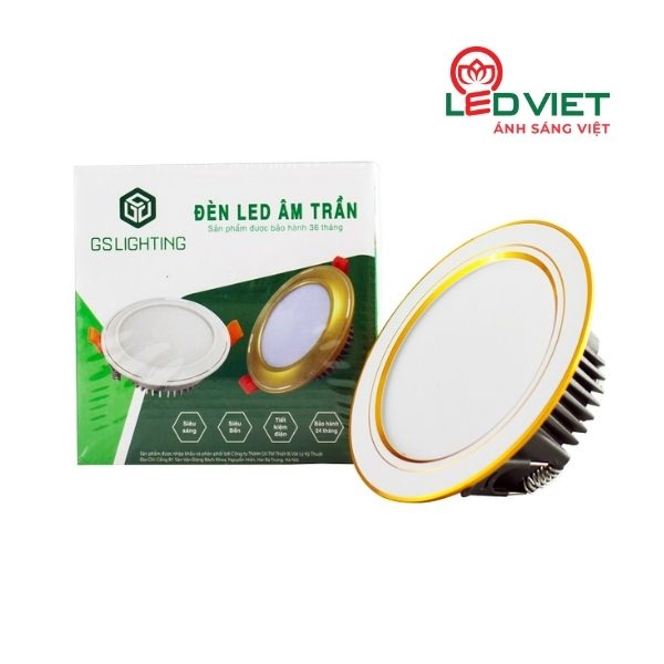 Đèn Led âm trần tán quang 12W 3 màu GSATN12